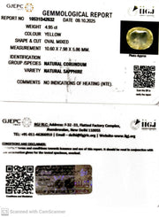 7.61/CT Natural Yellow Sapphire With Govt Lab Certificate (12210)